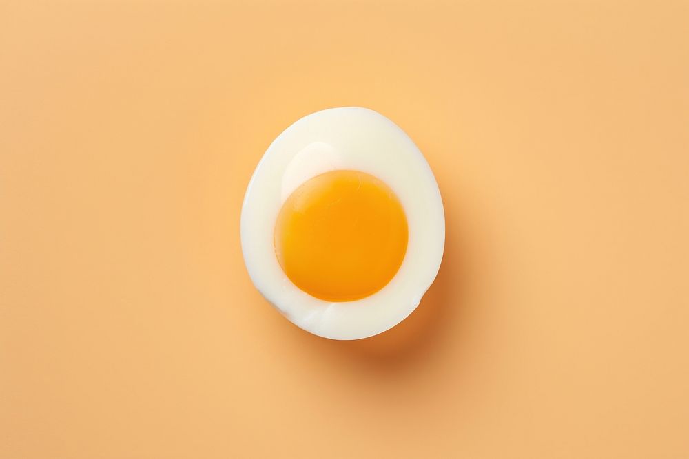 Half boiled egg food freshness protein.