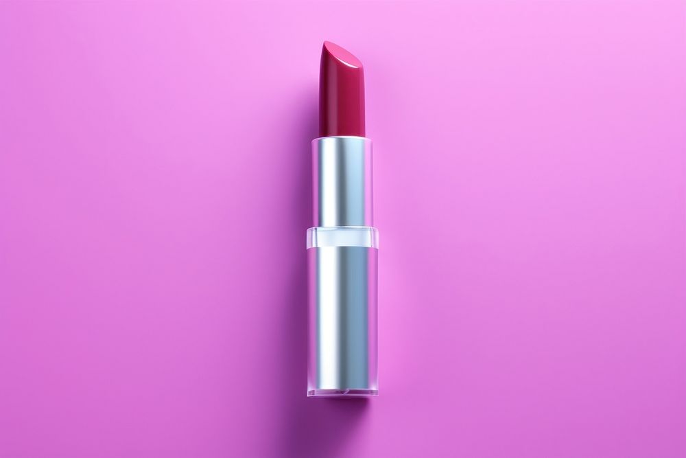 Liquid lipstick cosmetics magenta purple.