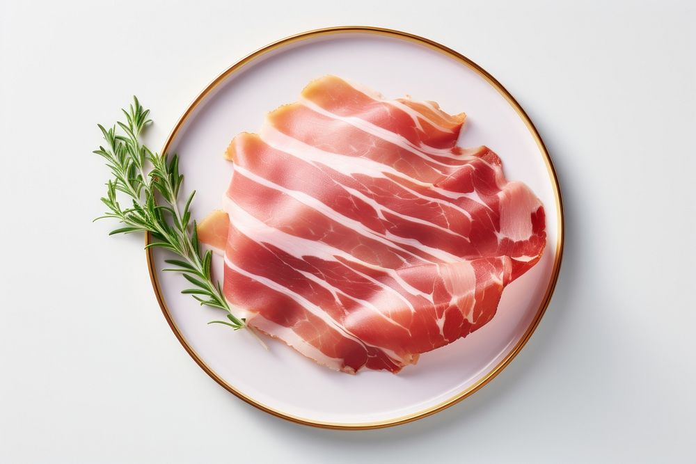 Parma ham plate meat pork.