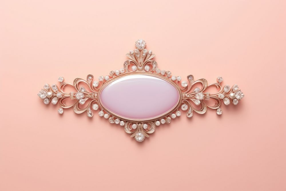 Princess handheld mirror gemstone jewelry diamond.