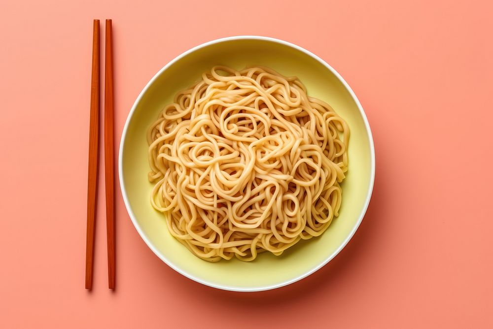 Ramen chopsticks noodle plate.