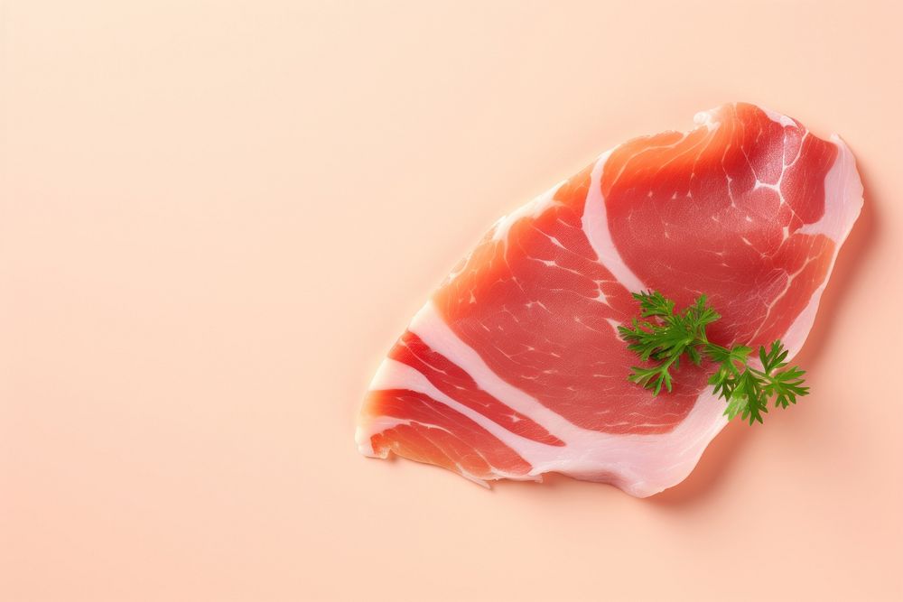 Slice of ham meat food pork.