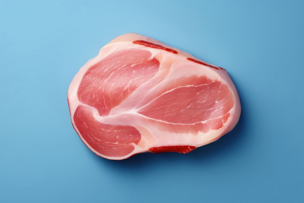 Slice of ham meat food pork.