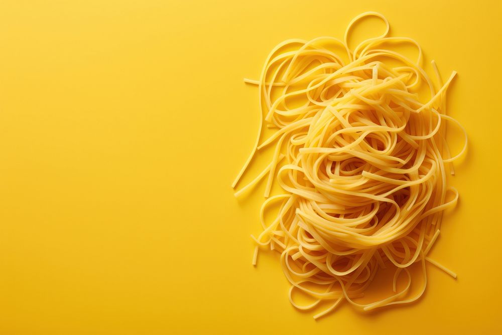 Spaghetti yellow accessories fettuccine.