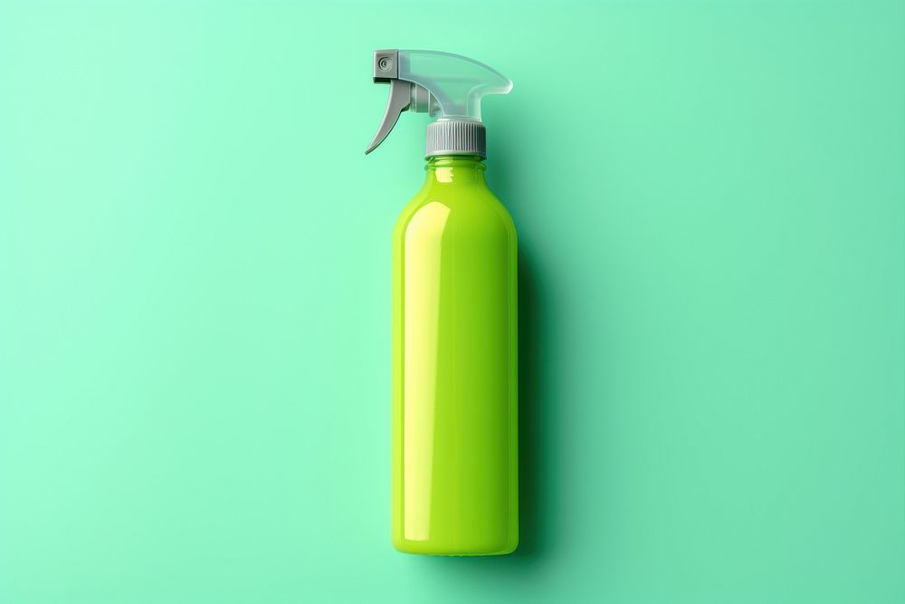 Spray cleaner bottle container yellow.