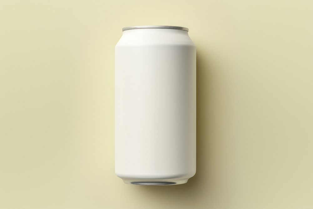 White cider can drink refreshment cylinder.