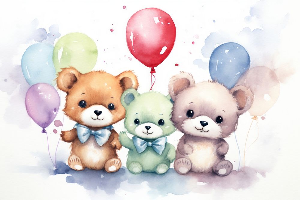 Cute animals balloon toy representation.