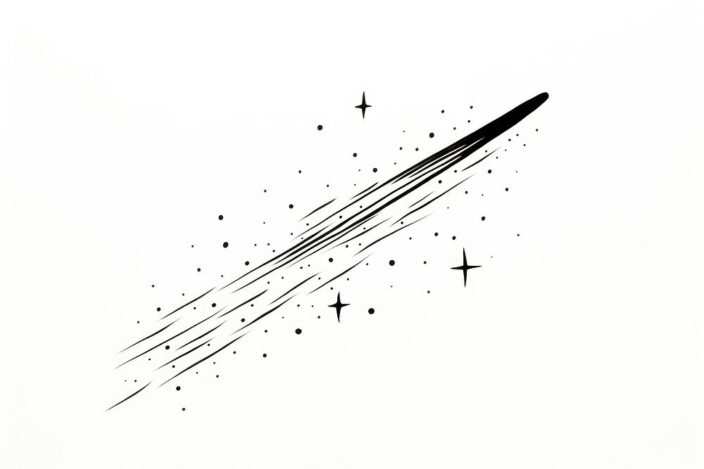 Shooting star drawing line astronomy.