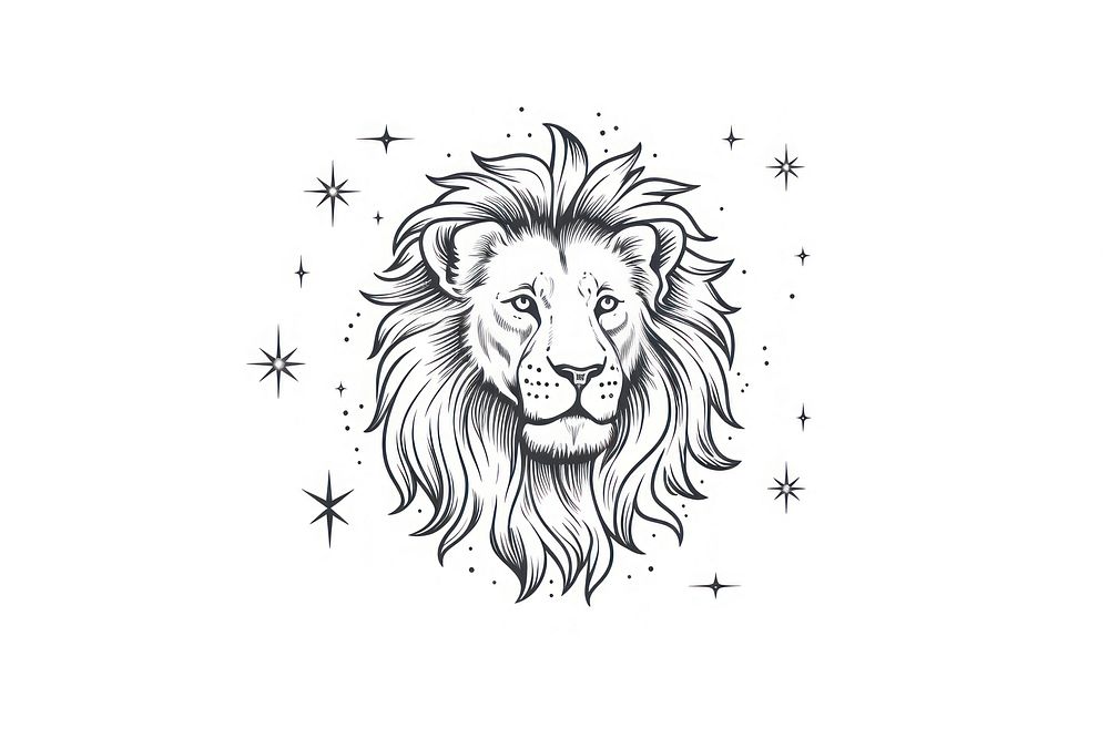 Lion drawing mammal sketch.