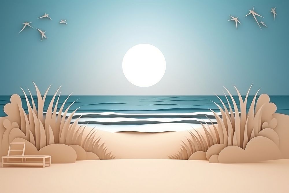 Beach with podium backdrop outdoors nature ocean.