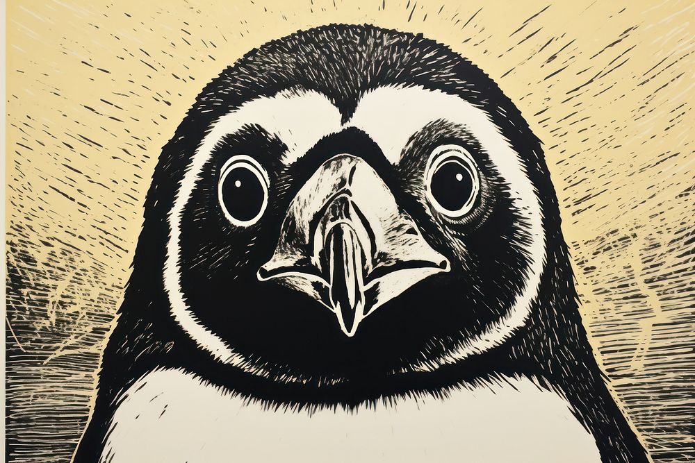 Penguin animal bird representation.