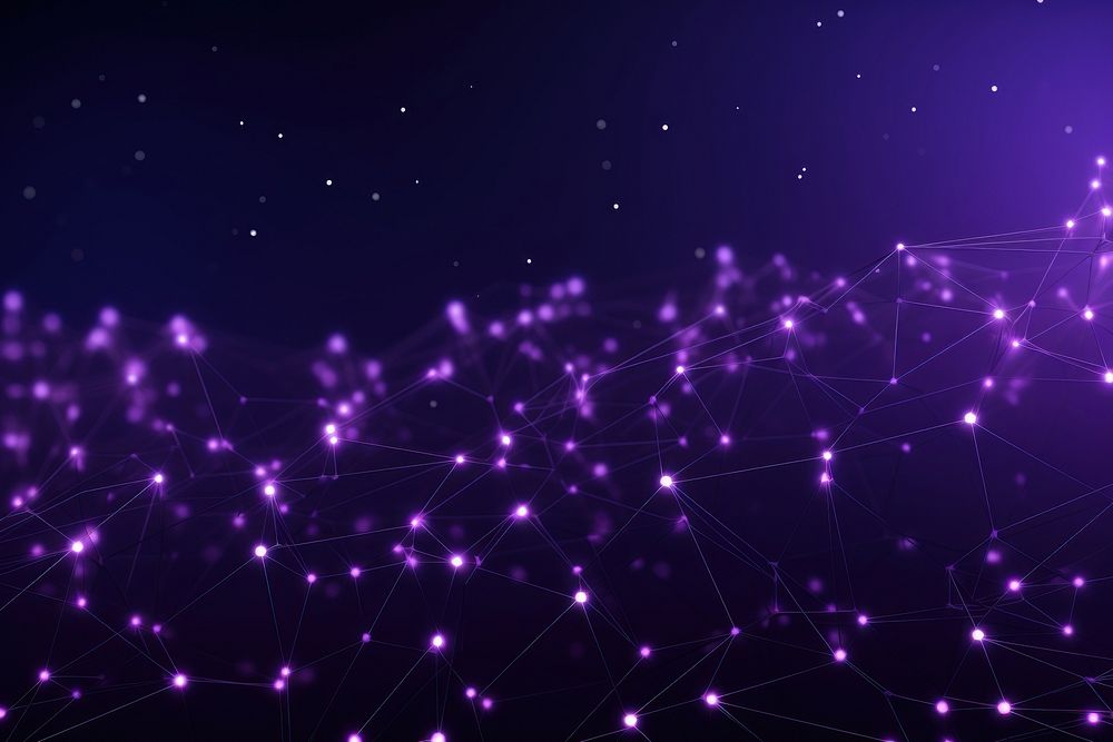Purple connected by lines backgrounds light night.