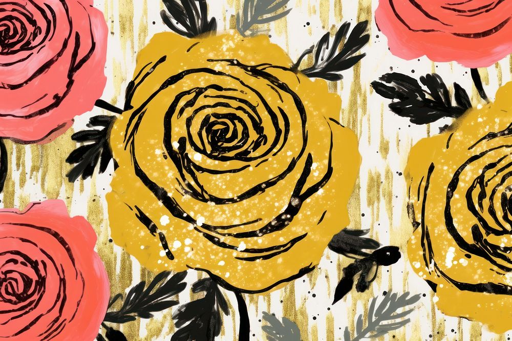 Rose pattern background backgrounds abstract painting.