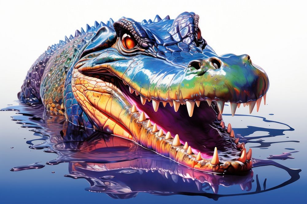 Crocodile reptile animal representation.