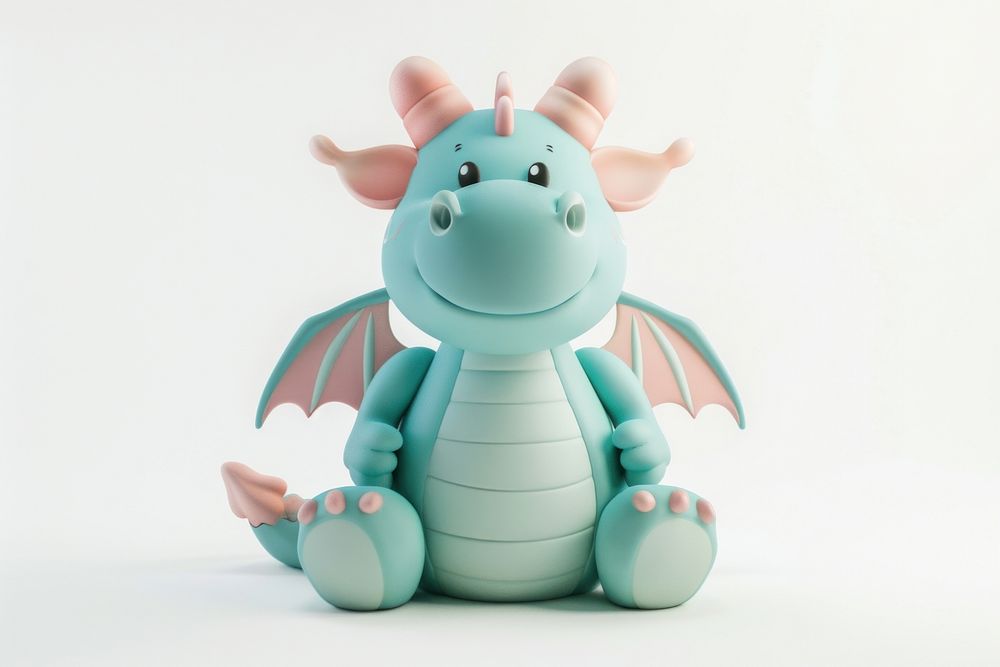 Cute dragon toy figurine plush.