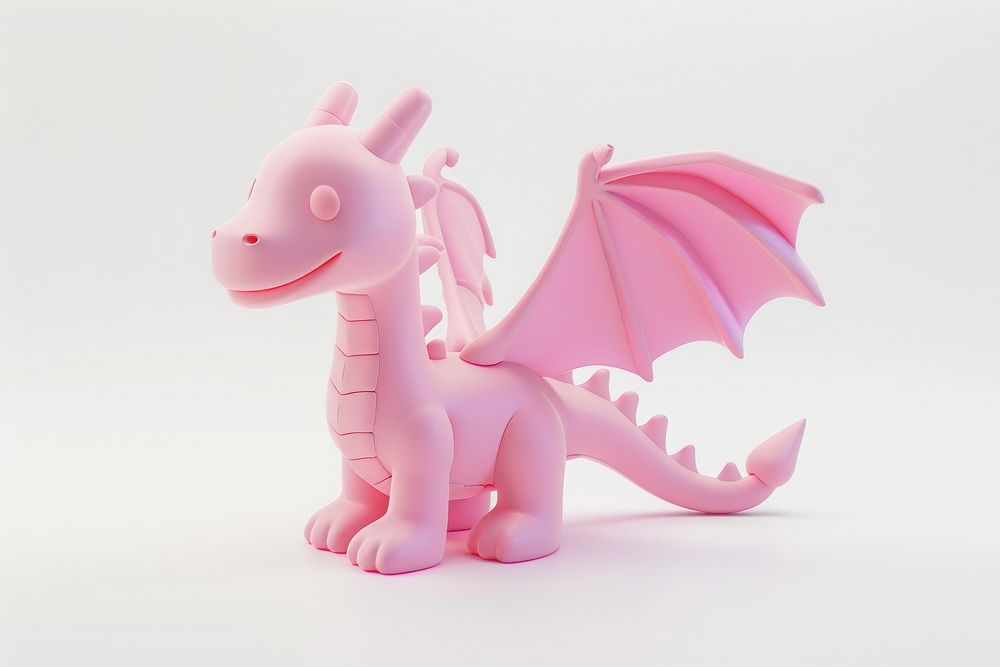 Cute dragon animal toy representation.