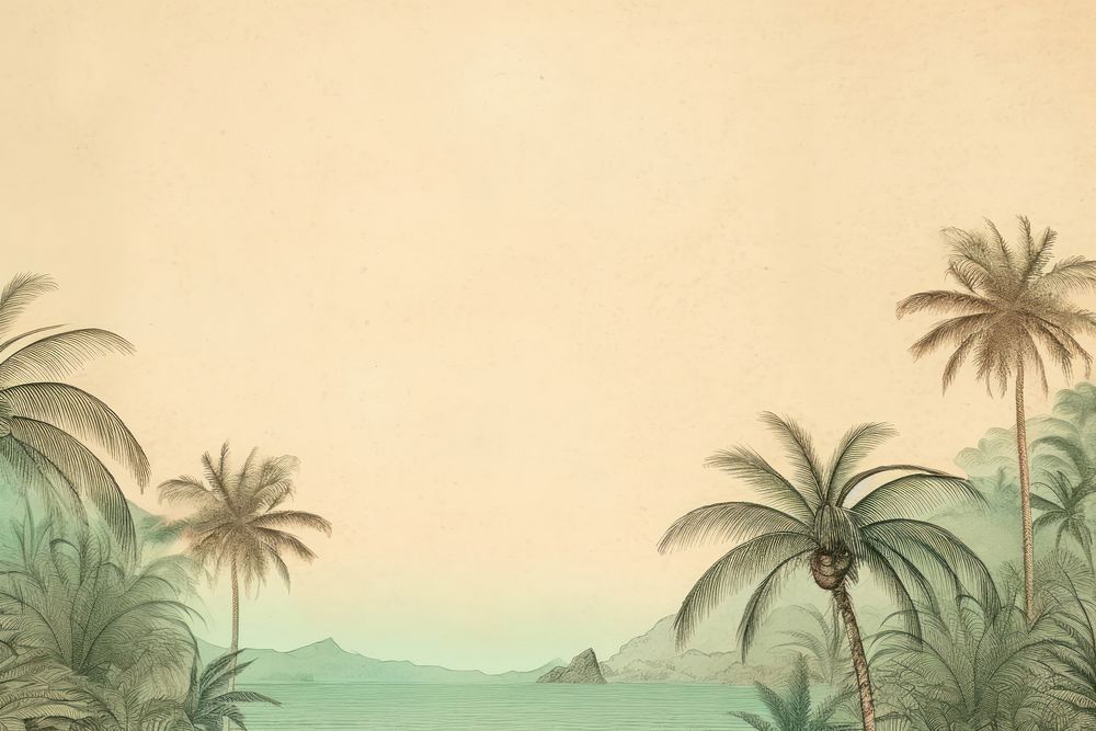 Palm tree backgrounds outdoors painting.