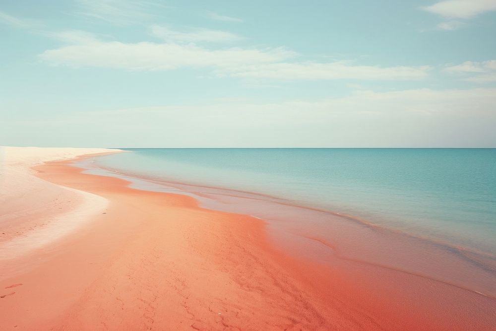 Photography of a sand beach landscape outdoors horizon.