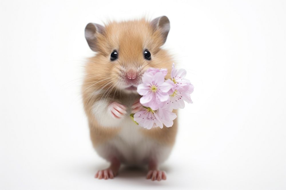 Hamster flower rodent animal.