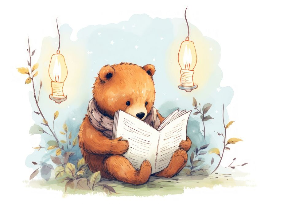 A book reading light bear.