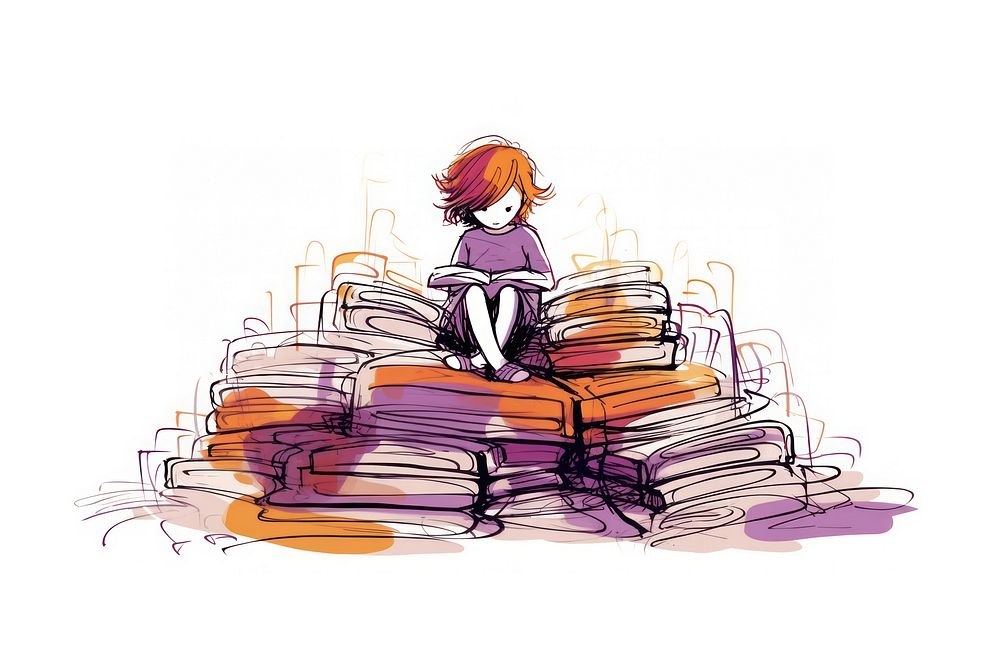 Books publication drawing sketch.