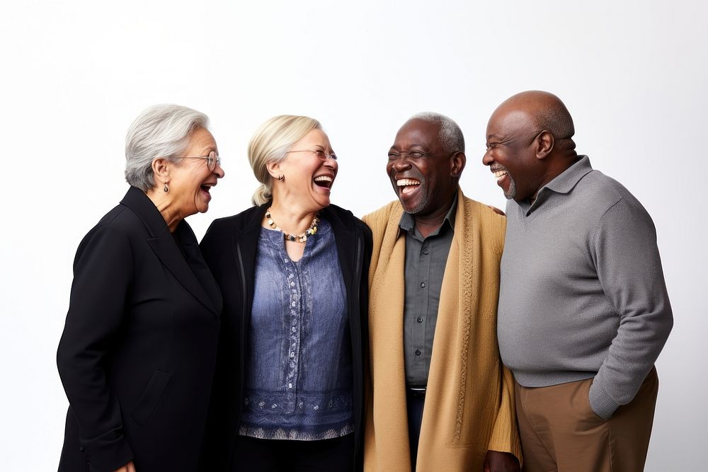 Diverse people laughing smiling adult.
