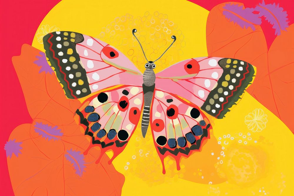 Butterfly art painting graphics.