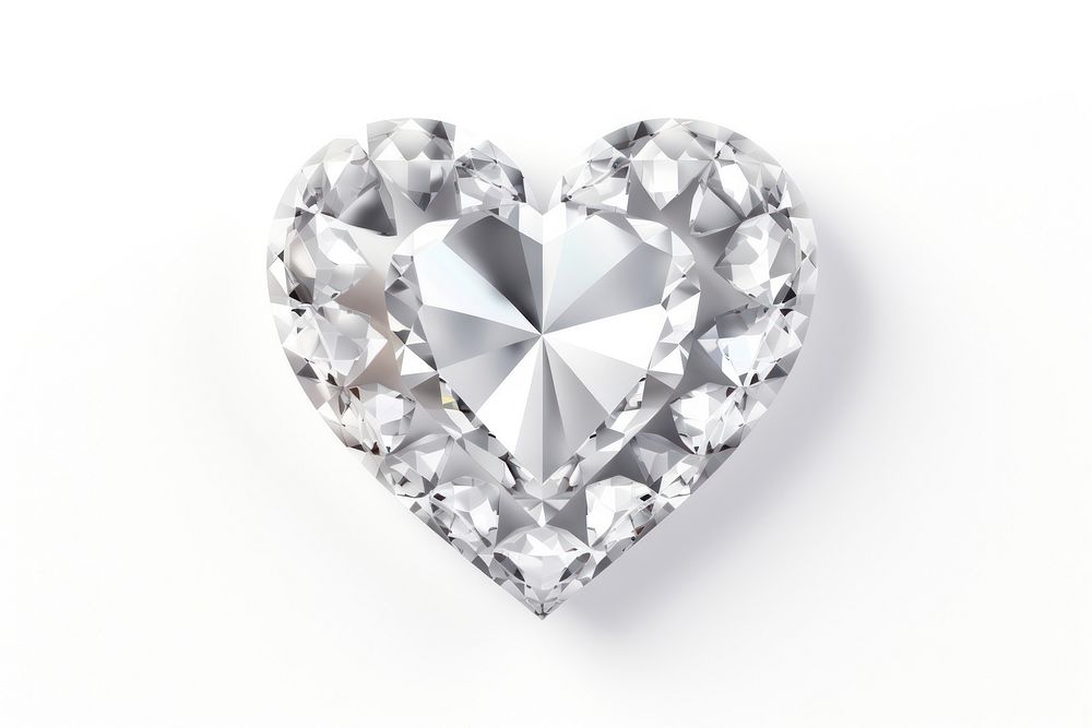 Diamonds gemstone jewelry heart.
