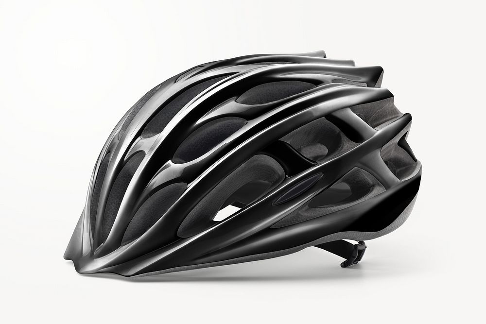 Dark gray bike helmet