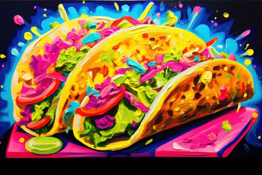 A taco painting food creativity.