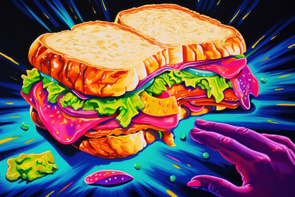 A sandwish sandwich bread food.