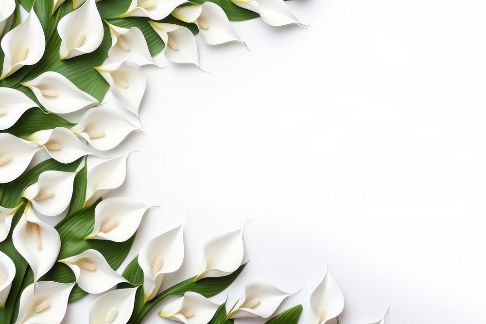 Calla lily floral border flower backgrounds plant.