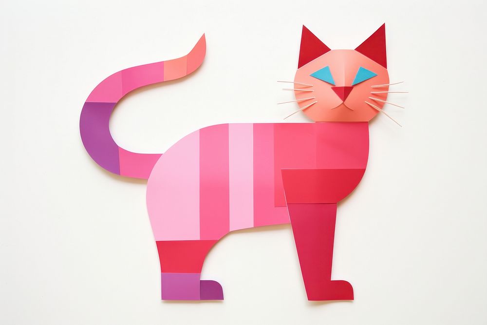 Illustration of a cat art mammal craft.