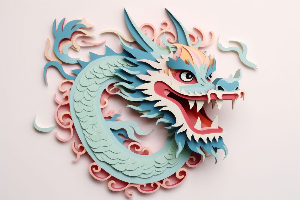 Chinese dragon craft art representation.