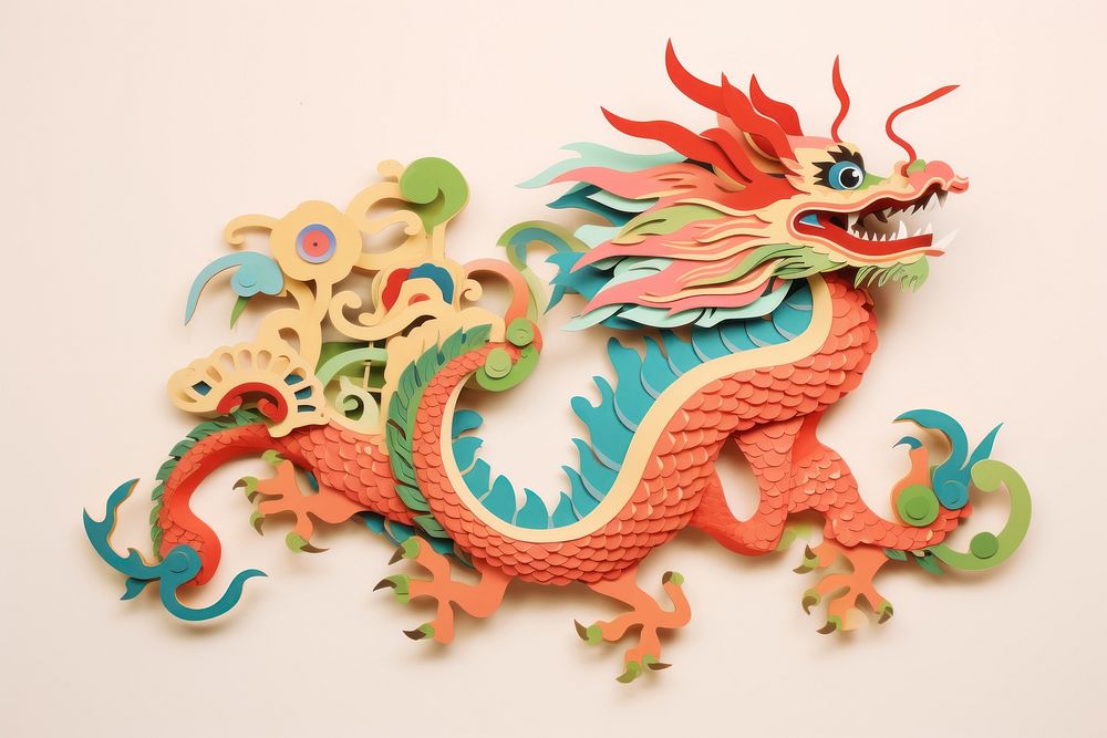 Chinese dragon craft art representation.