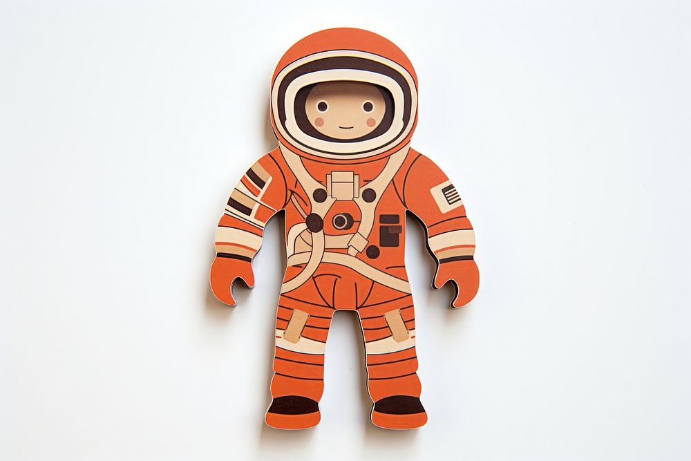 Illustration of a astronaut cute toy representation.