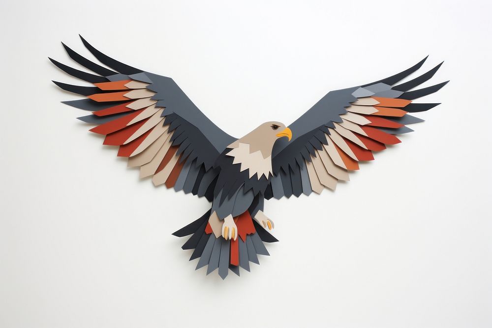 Illustration of a eagle vulture animal flying.