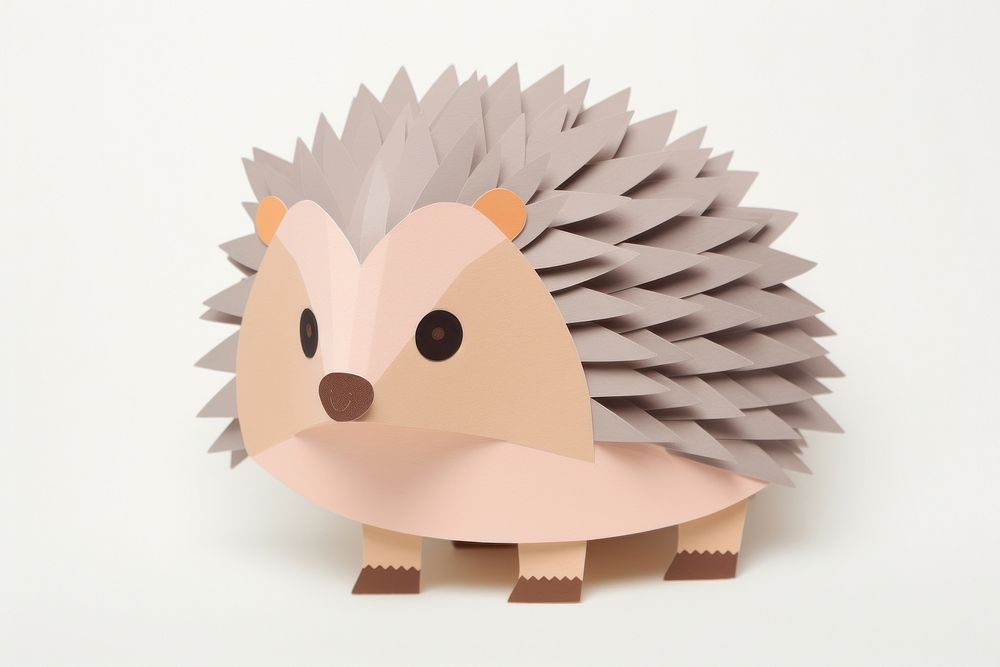Hedgehog paper art origami.