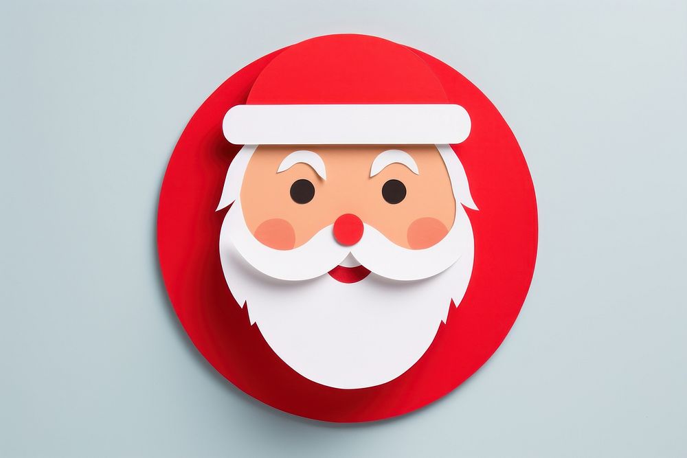 Santa face anthropomorphic representation.