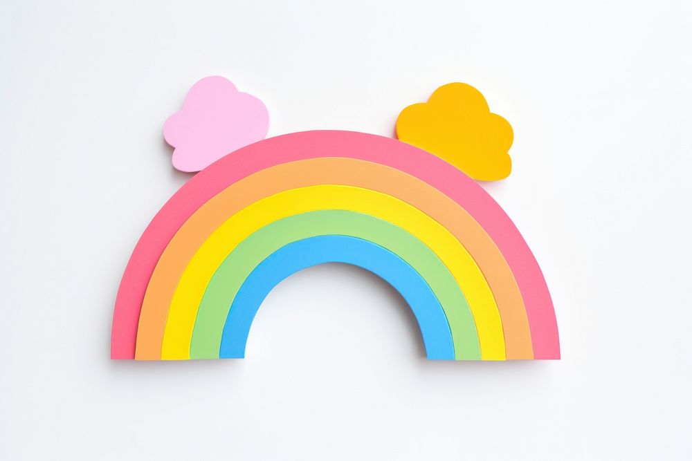 Rainbow paper toy celebration.