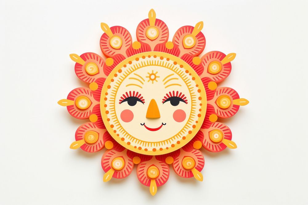Sun craft face art.