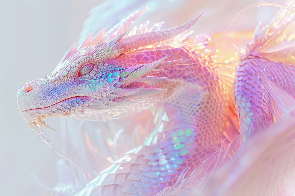 Dragon holography creativity pattern animal.