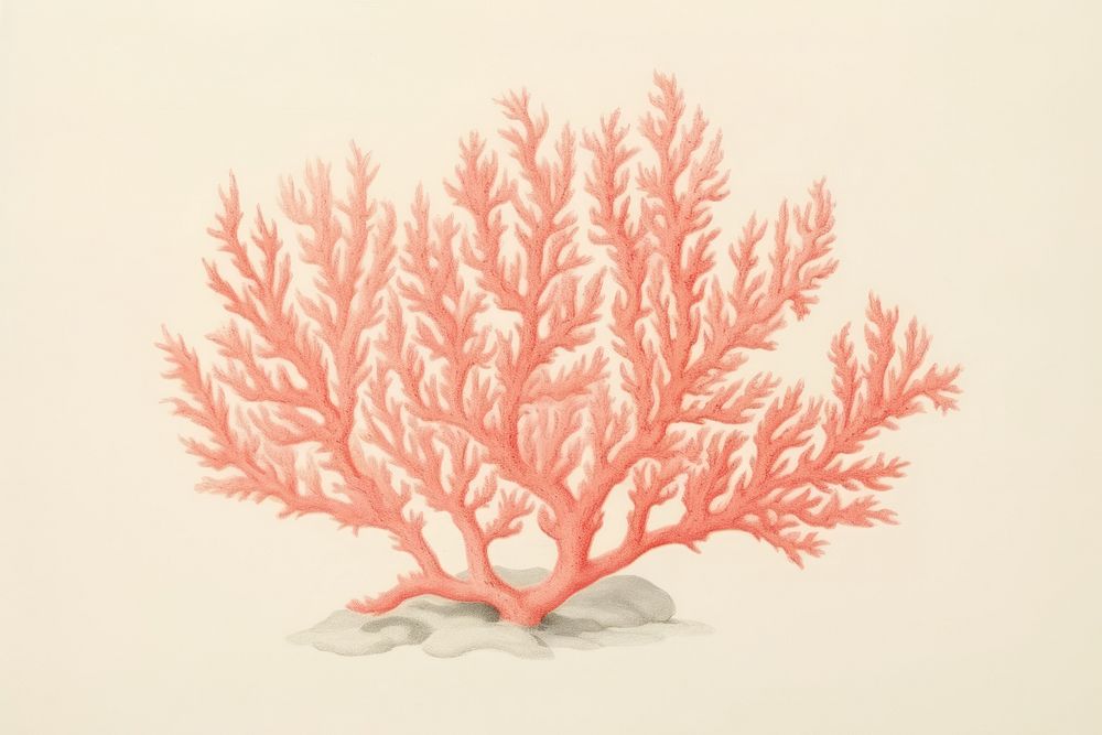 Coral drawing sketch nature.