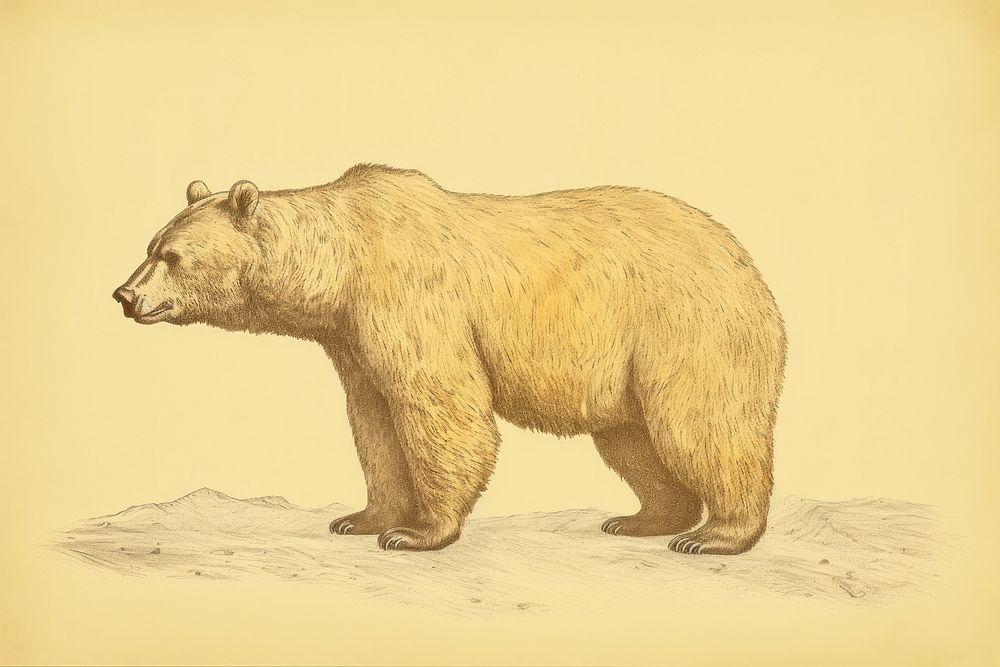 Bear drawing sketch wildlife.