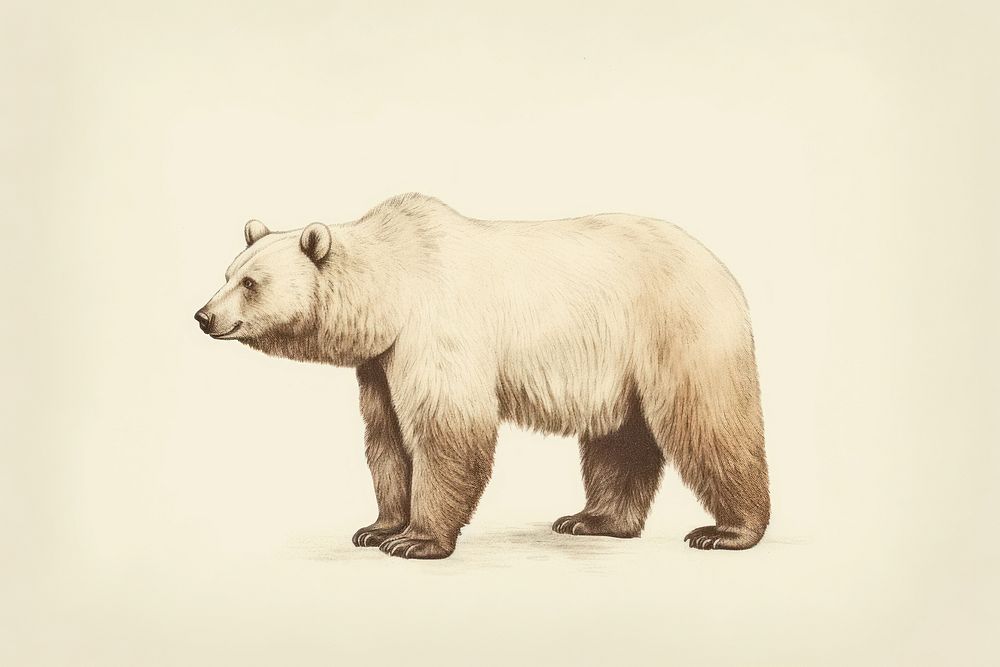 Bear wildlife drawing mammal.