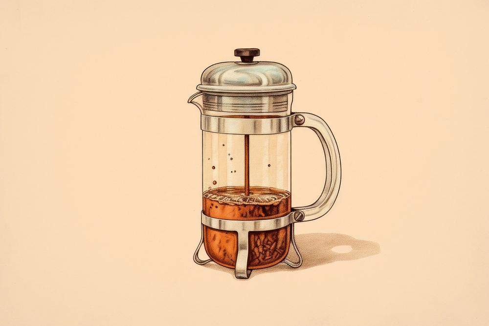 Drip coffee sketch cup mug.