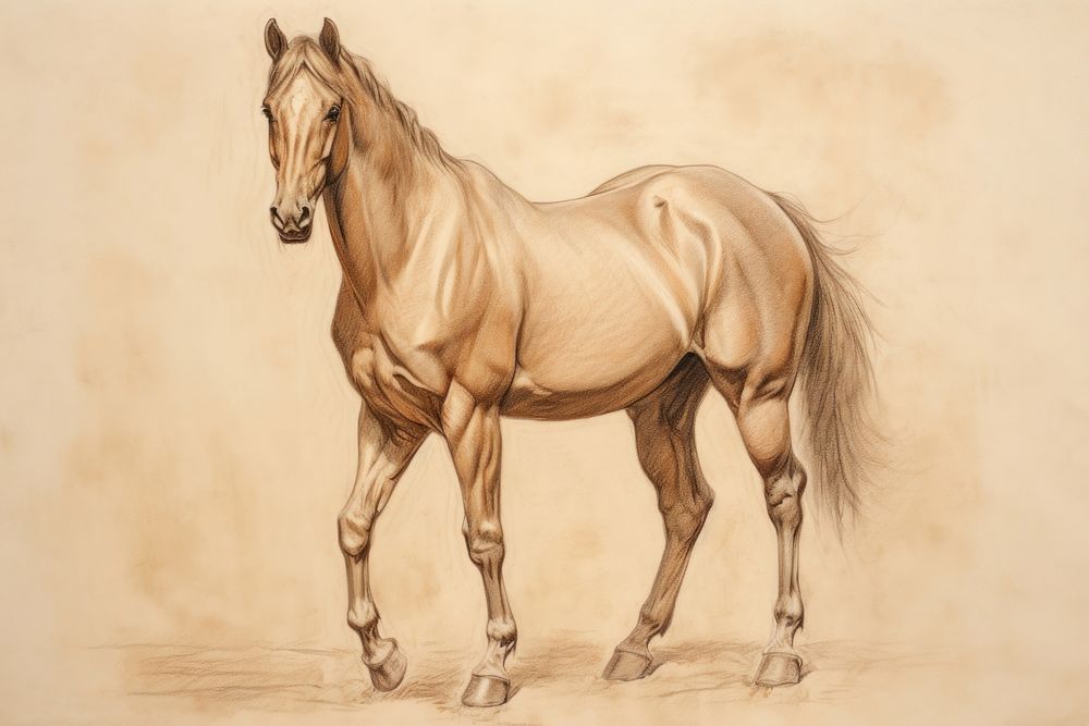 Horse drawing sketch animal.