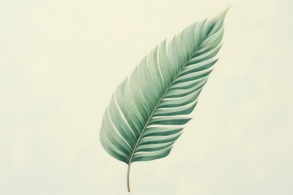 Leaf palm sketch plant wing.