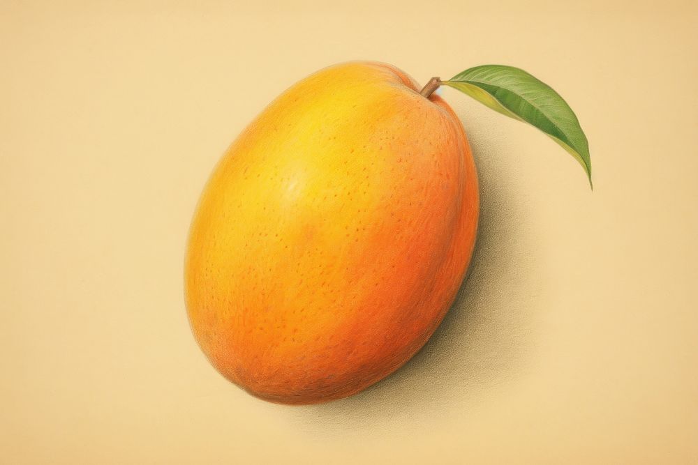 Mango sketch fruit plant.