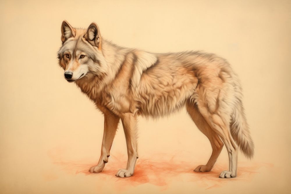 Wolf drawing animal mammal.